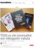 Tillit er ein journalist sin viktigaste valuta