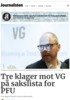 Tre klager mot VG på sakslista for PFU