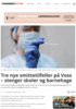 Tre nye smittetilfeller på Voss - stenger skoler og barnehage