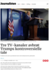 Tre TV-kanaler avbrøt Trumps kontroversielle tale