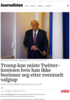 Trump kan miste Twitter-kontoen hvis han ikke besinner seg etter eventuelt valgtap