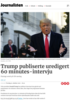 Trump publiserte uredigert 60 minutes-intervju
