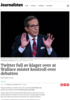 Twitter full av klager over at Wallace mistet kontroll over debatten