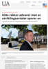 UiOs rektor advarer mot at utviklingsavtaler sporer av