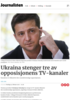 Ukraina stenger tre av opposisjonens TV-kanaler