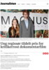 Ung regissør tildelt pris for kritikerrost dokumentarfilm