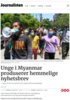 Unge i Myanmar produserer hemmelige nyhetsbrev