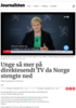 Unge så mer på direktesendt TV da Norge stengte ned