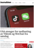 USA stenger for nedlasting av Tiktok og WeChat fra søndag