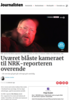 Uværet blåste kameraet til NRK-reporteren overende