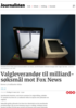 Valgleverandør til milliard-søksmål mot Fox News