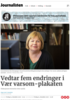 Vedtar fem endringer i Vær varsom-plakaten