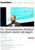VG-kommentator Frithjof Jacobsen slutter på dagen