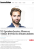 VG Sporten henter Herman Tinius Folvik fra Finansavisen