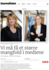 Vi må få et større mangfold i mediene