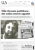 Ville IQ-teste politikere - det vakte enorm oppsikt