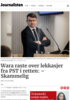 Wara raste over lekkasjer fra PST i retten: - Skammelig