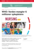 WHO: Verden mangler 6 millioner sykepleiere