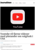 Youtube vil fjerne videoer med påstander om valgfusk i USA